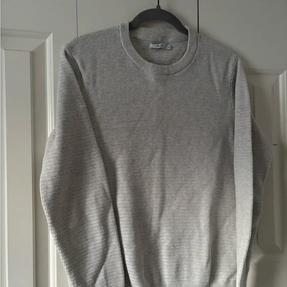 Mango Men's Light Gray Crewneck Textured Sweater - Picture 6 of 11